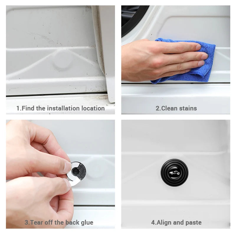 SEAMETAL 8/40pcs Door Shock Absorber Pads Buffer Bumper Pads Shock Absorption Sound Insulation Rubber Gaskets Adhesive Stickers
