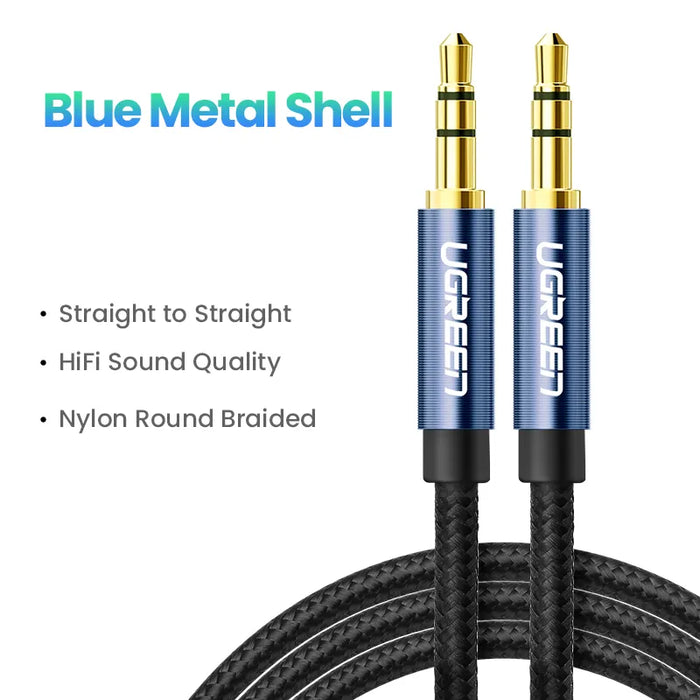 UGREEN Aux Cable Speaker Cable 3.5mm Audio Cable for Car Headphone Audio 3.5mm Jack Speaker for Samsung Xiaomi Cable Aux 3.5mm Blue Straight CHINA