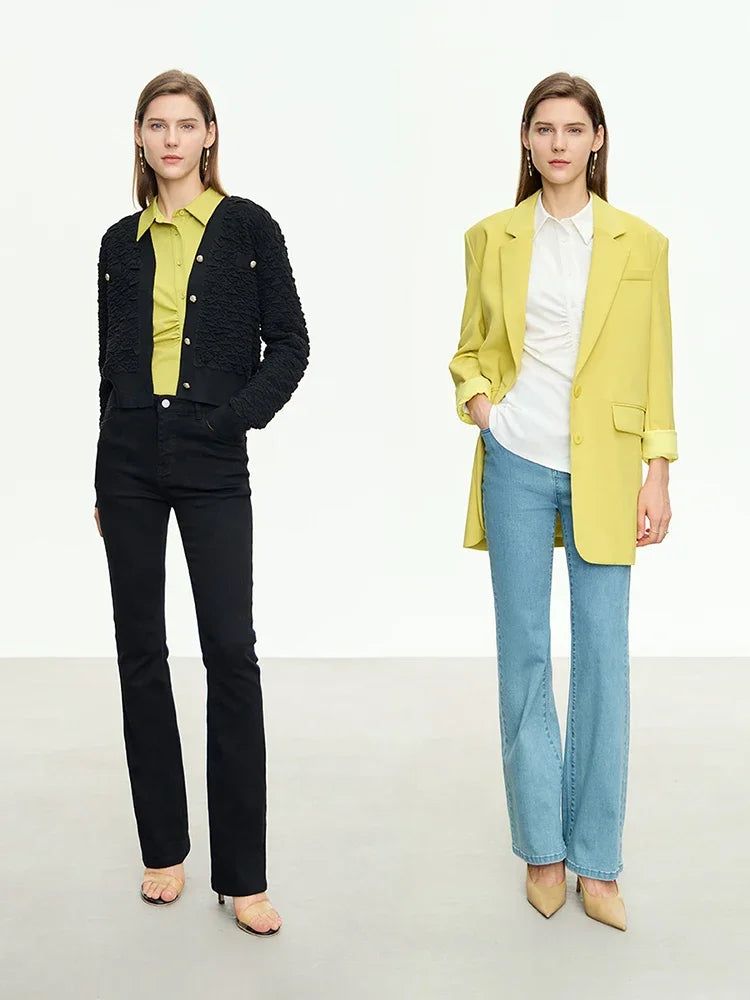 អាវ AMII Minimalism Asymmetric សម្រាប់ស្ត្រី 2025 រដូវស្លឹកឈើជ្រុះថ្មី Niche Folds Slim Office Lady Solid Female Shirts & Blouses 12343069