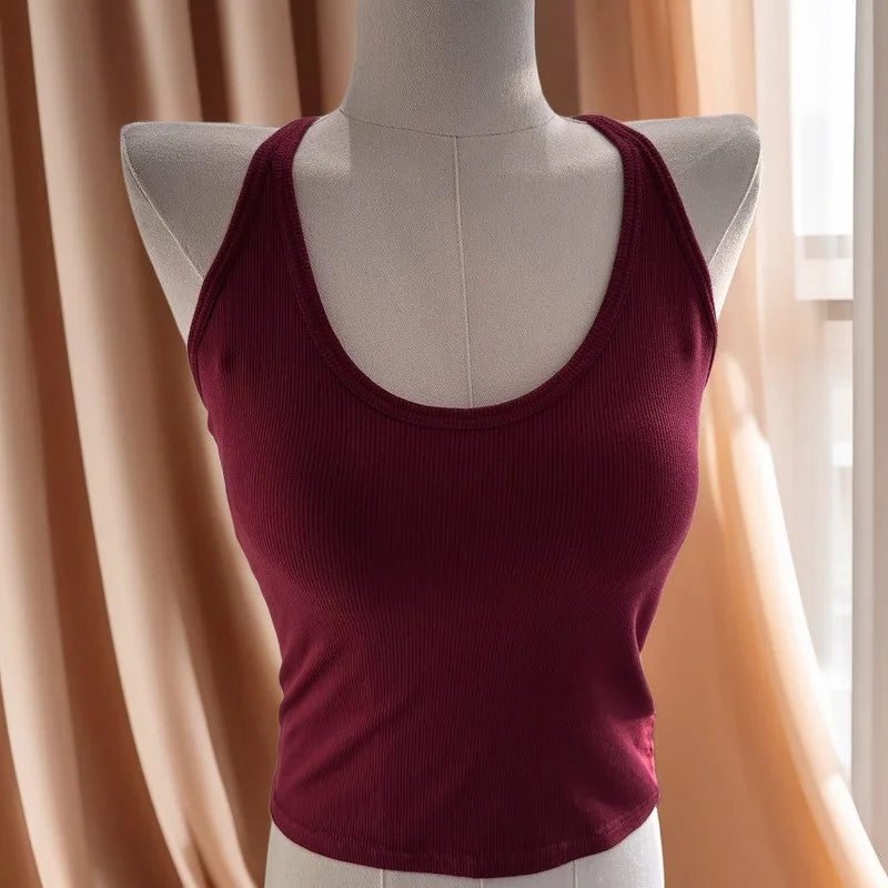 Chest Pad Sleepwear Top Bra Women's Spring Summer Underwear Pajamas One Piece Nightwear Bottoming Shirt Sexy Sleep Wear