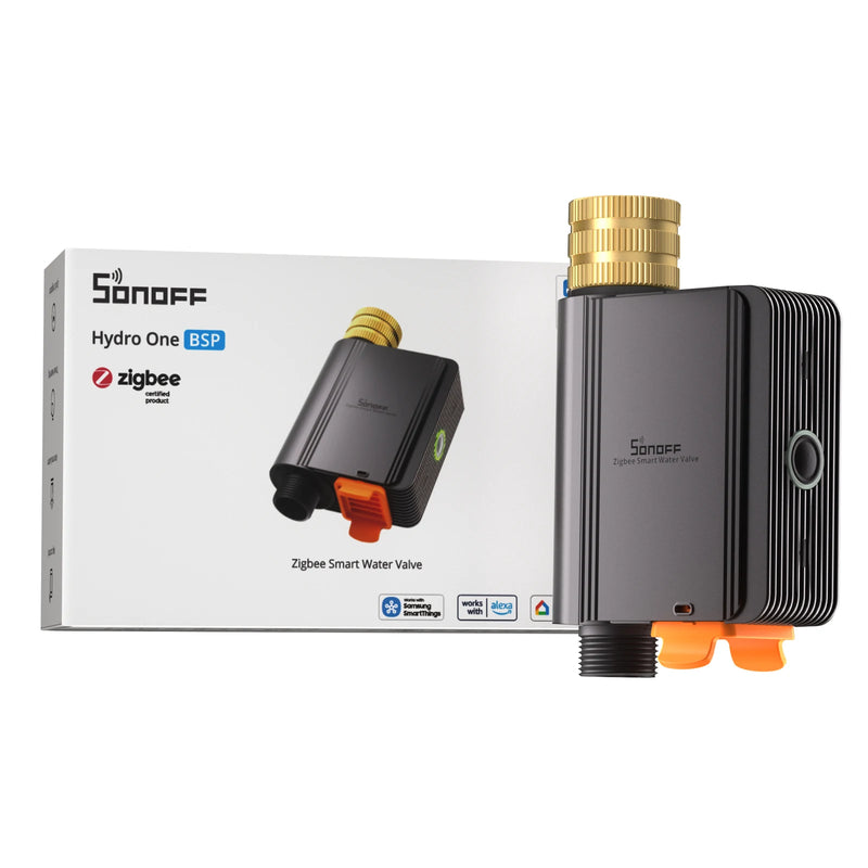 SONOFF Smart Water Valve Hydro Series Hydro ONE Zigbee With Flow Meter Brass Water Inlet Apple Home SWV-ZFE SWV-ZFU