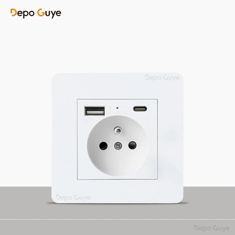 Toggle Switch White Stainless Steel Panel Retro Lever Switch AC110-250V 1 2 3 4Gang 2Way Wall light Switch Dual EU/France Socket