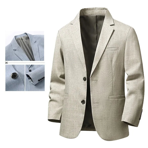 Men's Slim Fit Casual Blazer Stretch Anti-Wrinkle Suit Jacket Notch Lapel Business Daily Coat