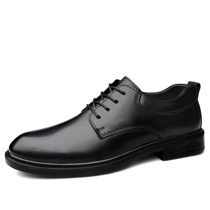 Men's Genuine Leather Oxford Dress Shoes Business Formal Office Wedding Lace-Up Black For Gentleman Plus Big Size 49 50 51 52 53