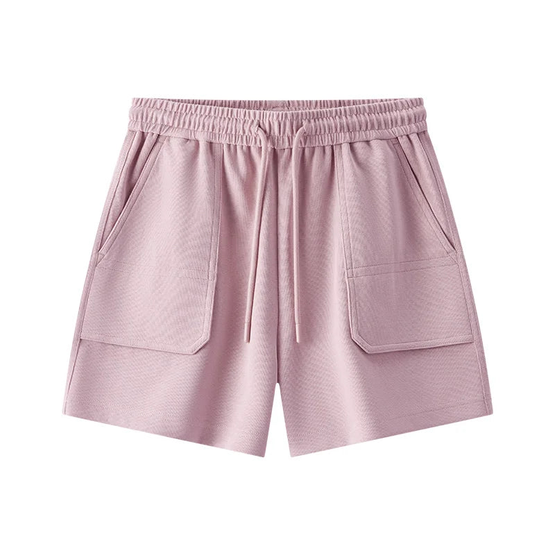 Semir Womens Shorts 2026 Elastic Waist Knitted Straight Loose Sports Style Casual Fashion