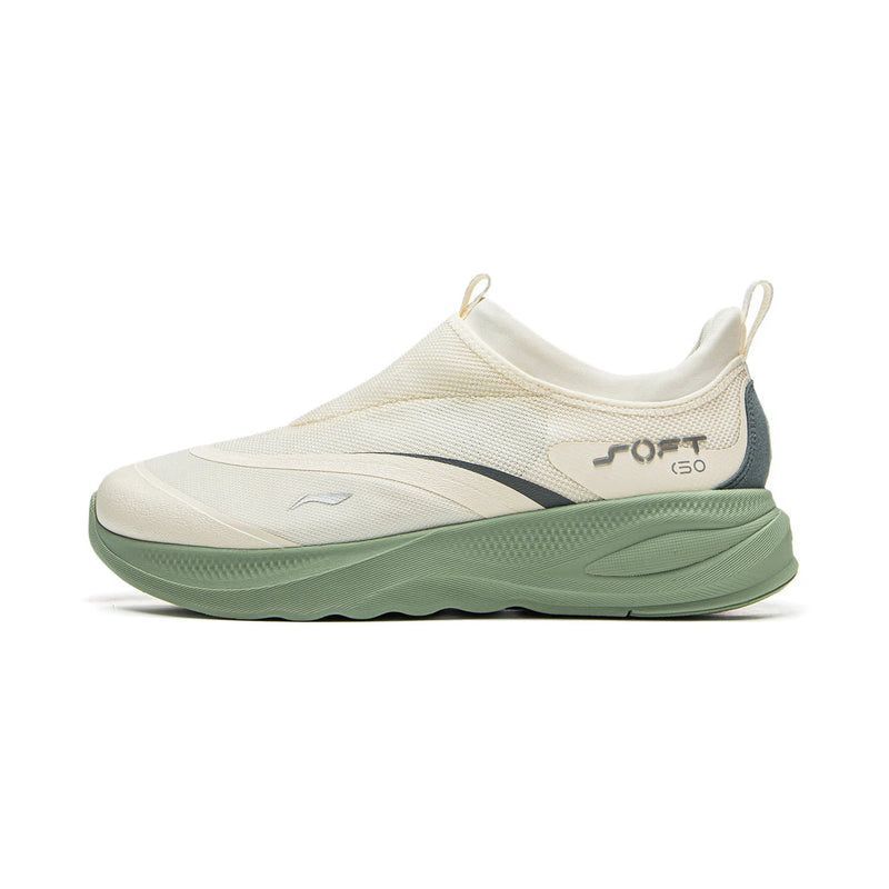 Li-Ning Men's SOFT GO 2 Walking Shoes COMFOAM Slip-on Soft Thick Heel LiNing Comfortable Wearable Sports Casual Shoes AGLV005