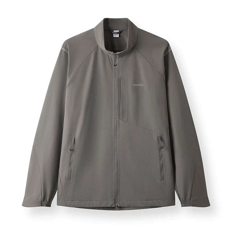 Semir Men Jacket Water Repellent Stand Collar Zipper Pocket Outdoor Sport 2026 Autumn Casual Letter Print Outerwear Daily Wear