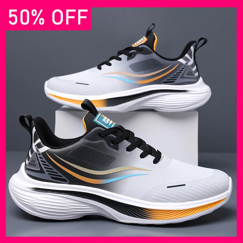 Men Sports Shoes Classic Mesh Breathe Fashion Lace Up Versatile Comfort Outdoor Fitness Shoes 2026 New Soft Soled Running Shoes
