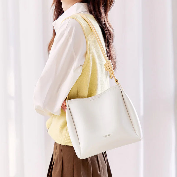Semir Bag Bucket Bag Women 2024 New Simple Commuter Shoulder Bag Casual Style Handbag Large Capacity Women Bag
