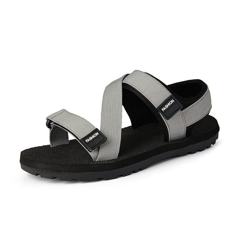Summer Mens Adjustable Sandals Men Black Gray Blue Sandals Comfortable Non Slip Sandal Size 38-46 Dropshipping