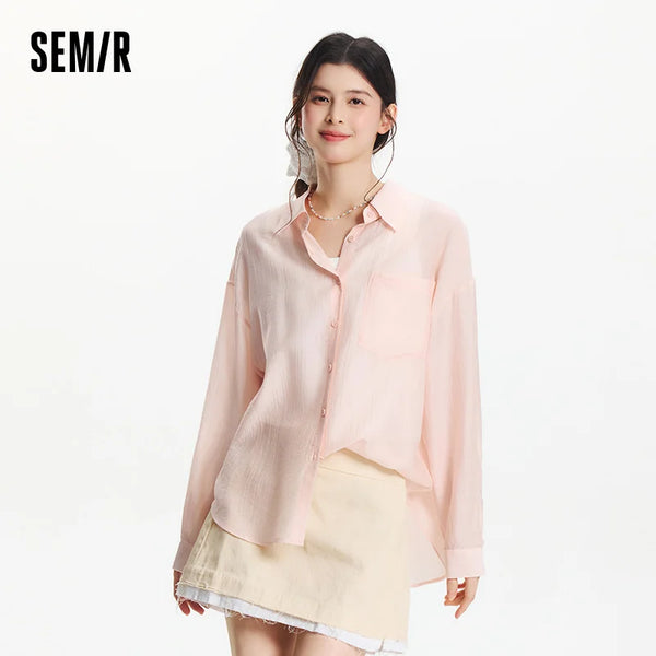 អាវស្ត្រី Semir ឆ្នាំ ២០២៦ ឈុតពីរដុំរលុង សាមញ្ញ ទាន់សម័យ ទន់ មានផាសុកភាព ពាក់ប្រចាំថ្ងៃ