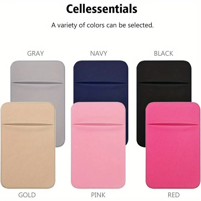 1pc Mobile Phone Pocket Self Adhesive Card Holder Stick On Wallet Sleeve with Adhesive ID Credit Card Holder for iPhone Android