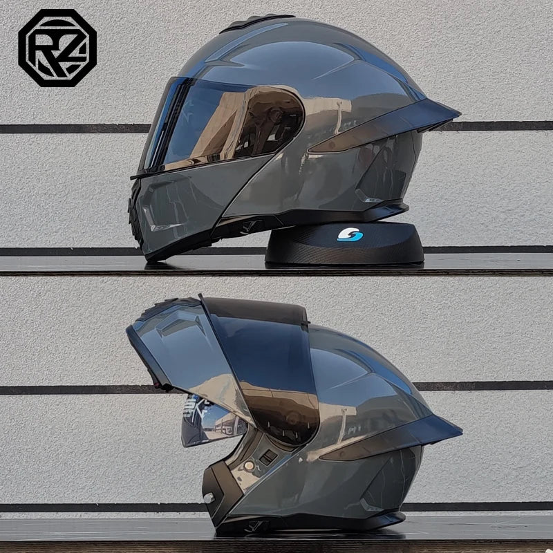 ORZ modular flip helmet dual lens full coverage helmet off-road casco para motos DOT approval