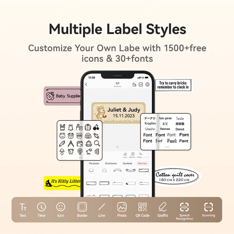 Niimbot Waterproof Anti-Oil Printing Label Paper Scratch-Resistant Tape Sticker for D11 D110 D101 H1S Mini Thermal Label Printer