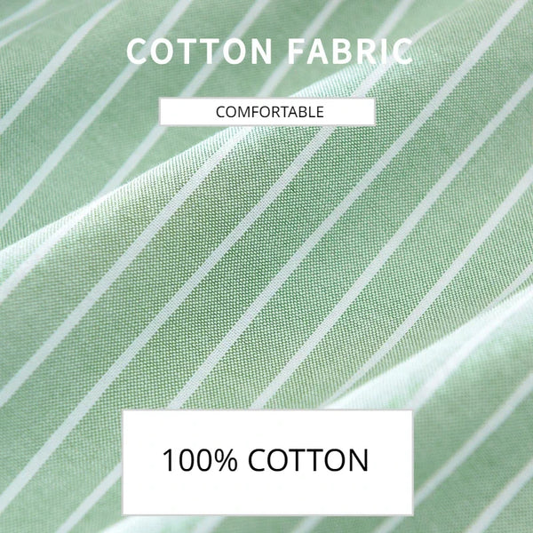 Spring and Autumn New 100% Cotton Casual Striped Oxford Shirts for Men Slim Turn-down Collar Tops CM6628