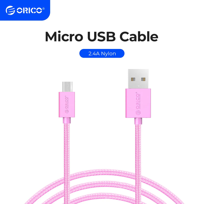 ORICO Micro USB Cable Android Charger Fast Charging Cords 2.4A USB Data Cable for Samsung Galaxy Edge Note 5 Kindle