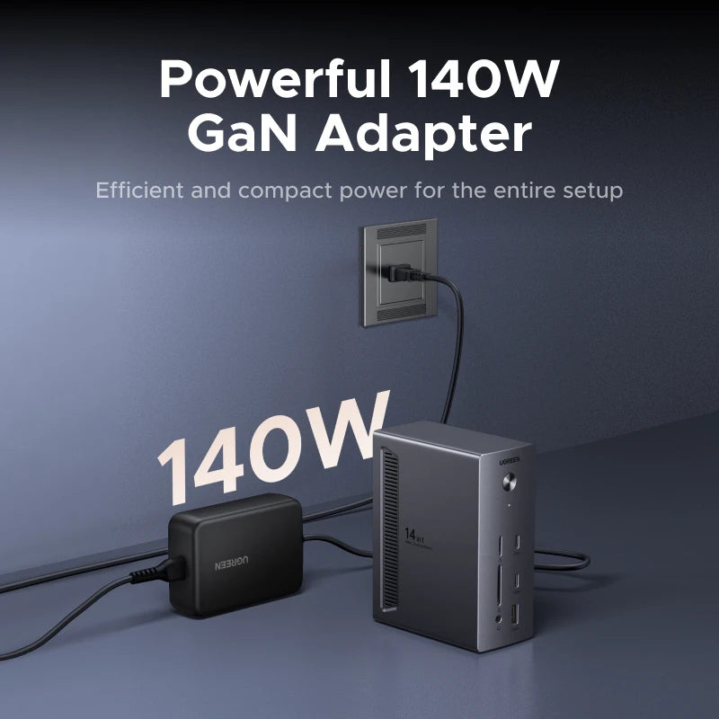 UGREEN Docking Station 14-in-1 USB HUB Triple Display HDMI DP 10Gbps USB-A/C RJ45 SD&TF PD100W for Laptop Windows Lenovo HP Dell