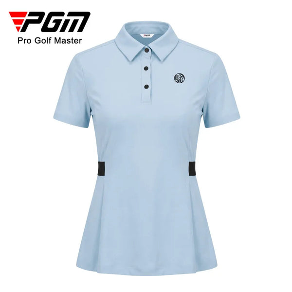 PGM Summer Golf Women's Top Short Sleeve Clothing High Elasticity Polo Tennis T-shirt YF910