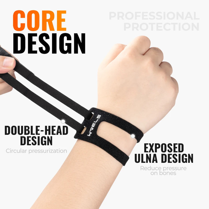 WRELS Sports Wrist Brace Adjustable Compression Wristband Breathable Prevent Sprain Gym Fitness Wrist Workout Support Strap