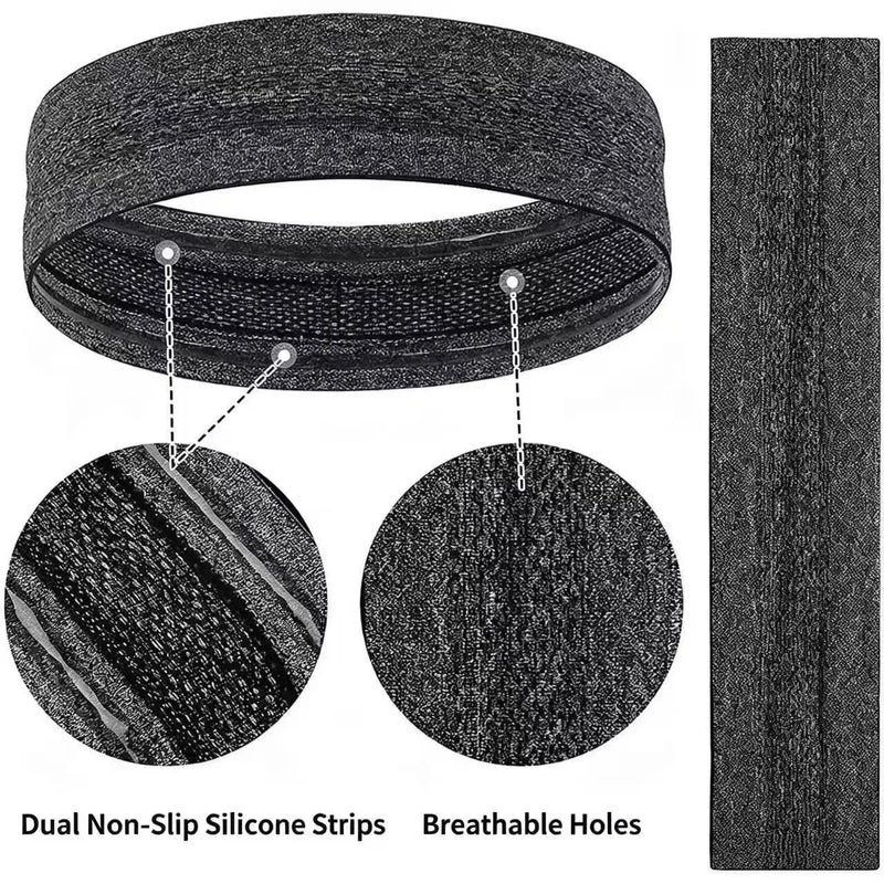 Fitness Anti-Slip Running Headband Yoga Hairband Sweatband Tennis Sports Headscarf Hair Tie for Workout Exercise
