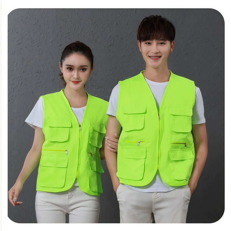 2026 Popular Summer Fishing Vest Multi-Pocket Work and Leisure All-Match High-End Custom Logo Printed Brand Text