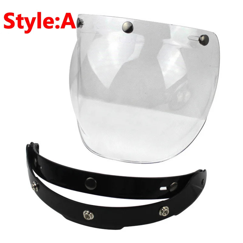 Motorcycle helmet sun shield / 3/4 motorcycle helmet lens bubble sun visor / retro helmet lens windshield / 12 colors optional