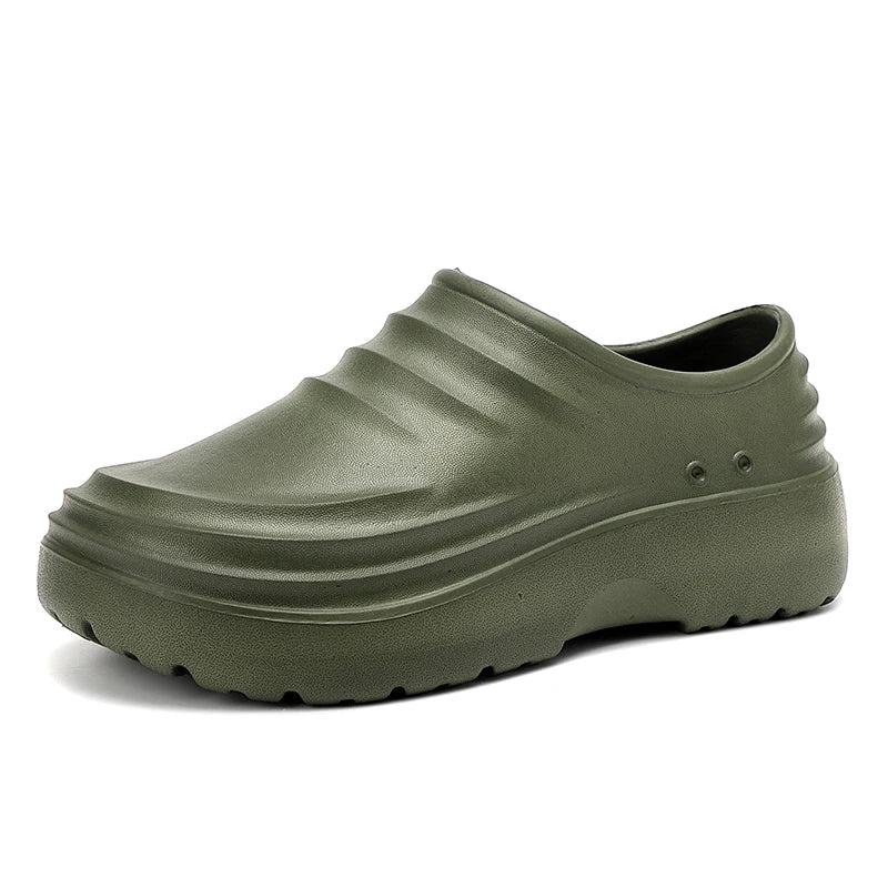 Hotel Chef Shoes Four Seasons Non-slip Waterproof Oil-proof Kitchen Work Shoes Men's Casual Joker Light EVA Outdoor Garden Shoes