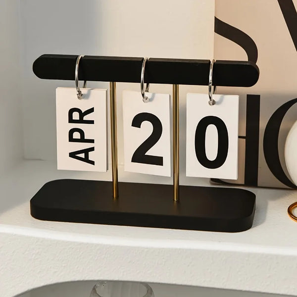 1pc Minimalist Nordic-Style Page,Turning Calendar, Perfect for Decorating Desk Or Living Room table,English text, calendar.