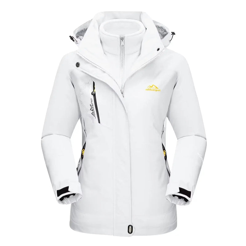 TACVASEN Women's Winter 3 in 1 Snow Parka Coats Waterproof Fleece Lined Ski Hiking Jackets Thermal Windproof Hooded Coats