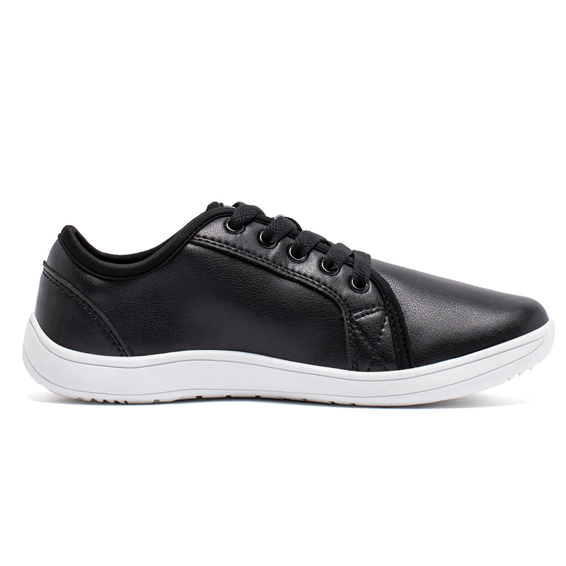 HOBIBEAR Minimalist Shoes for Men Women Wide Toe Barefoot Zero Drop Shoes Casual Artificial Leather Lightweight Walking Sneakers
