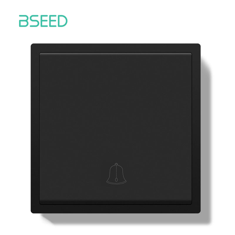 BSEED E Series Mechanical Push Button Switch Doorbell Switch Automatic Rebound Switch for Door Plastic Frame 10A 220V