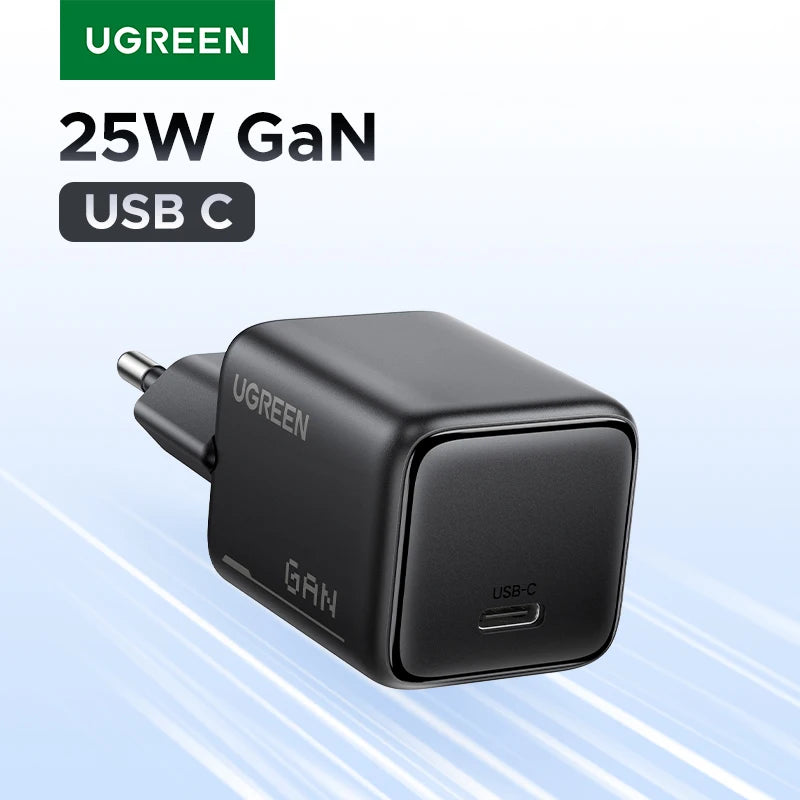 UGREEN 25W GaN Charger For iPhone 18 17 16 Pro Max Samsung S26 Xiaomi Tablet iPad Air Pro PD 3.0 Mini USB C Fast Phone Charger