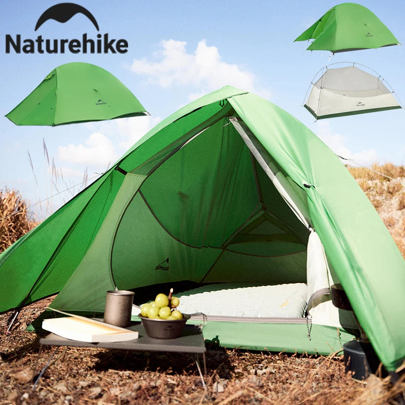 Naturehike New Cloud Up Base Camping Tent 1 2 3Person Lightweight Waterproof Backpacking Tent Outdoor Cycling Hiking Travel Tent