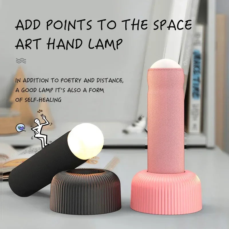 LED Funny Night Light Table Hand Pull Night Lamp Rechargeable Hand Pull Switch Atmosphere Table Lamp for Creative Birthday Gift