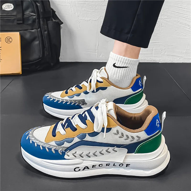 Men's casual Chunky sneakers Four seasons breathable lightweight soft-sole anti-slip fashion outdoor speed running sports shoes