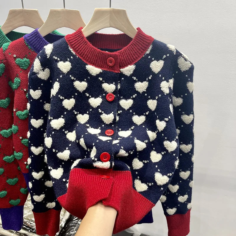 Spring Autum New Women's Clothing Small Fragrant Wind Knitted Cardigan Sweater Jacket Female Short Top Cardigan Feminino Coat