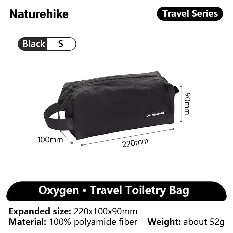 Naturehike Oxygen Travel Toiletry Bag Portable Outdoor Cosmetic Storage Bags Waterproof Bath Swimming Splash-proof Handbag