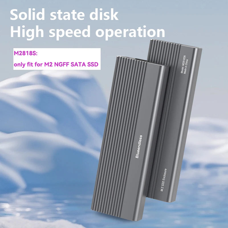 ស្រោម SSD M2 ពិធីការពីរ Blueendless NVME Enclosure M.2 ទៅ USB Type C 3.1 SSD Adapter សម្រាប់ NVME+NGFF SSD Disk Box M.2 SSD Case