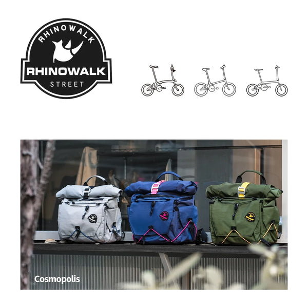 កាបូបស្ពាយដៃចង្កូតកង់ Rhinowalk ទំហំ 17 លីត្រ សម្រាប់កង់បត់ Brompton Dahon