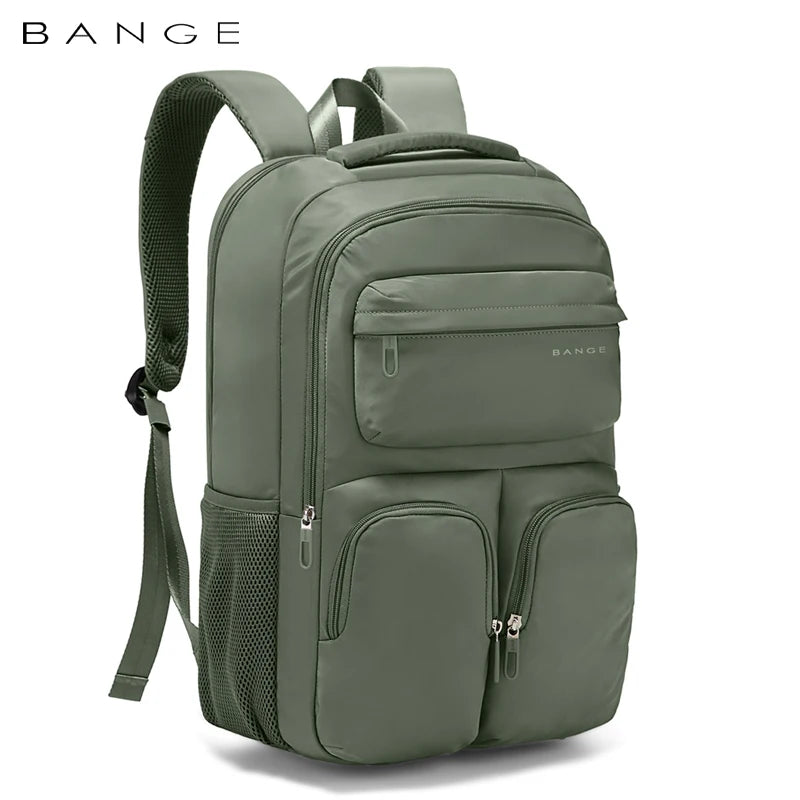 BANGE Large Capacity Men Backpacks for 15.6 Laptop Business Travel Women Backpack Waterproof School Bags with Mesh Side Pockets