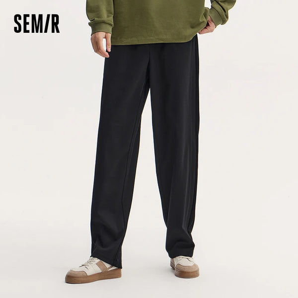 ខោបុរស Semir ខោកីឡាប៉ាក់រលុងត្រង់សម្រាប់បុរសនិងស្ត្រី ស្ទីលប្រចាំថ្ងៃ ខោធម្មតា ខោសរទរដូវទន់ 2026
