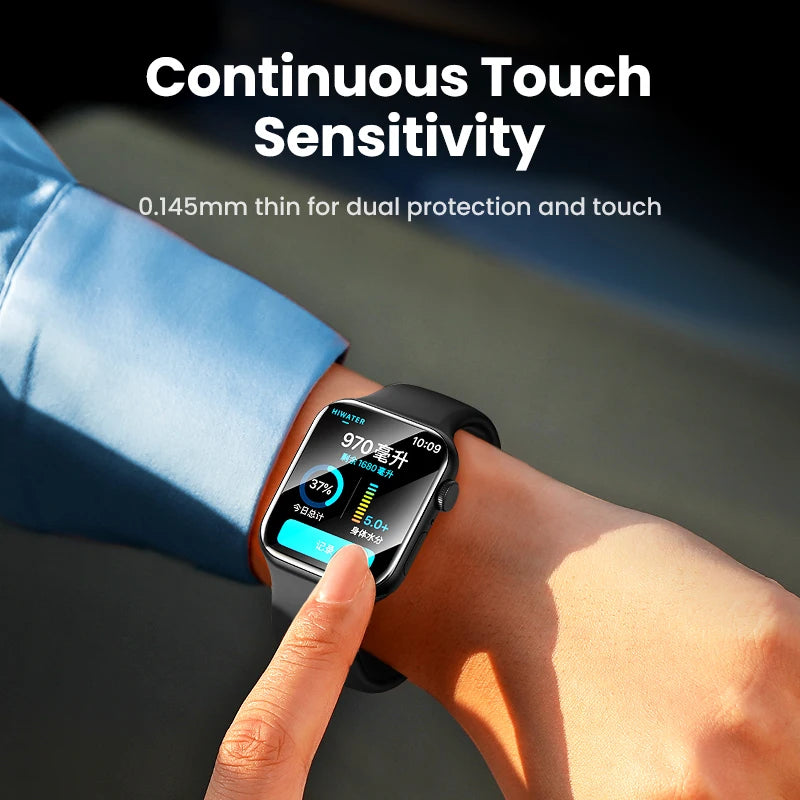 UGREEN 2PCS Screen Protector For Apple Watch 9 8 7 6 SE SE2 5 4 Soft Hydrogel 45 44 41 40mm Full-coverage Protective Film