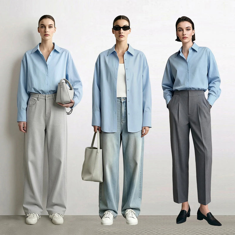 AMII Long Sleeve Shirt For Women 2026 Autumn New Lapel Drop Shoulder Pleated Top Loose Cotton Classic Women's Shirt 12613014