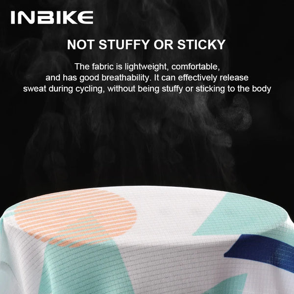 INBIK Long Sleeve Cycling Jersey Men Road Bike Clothing Riding Shirts Quick Bicycle Mountain MTB Jersey Full Zipper with Pockets