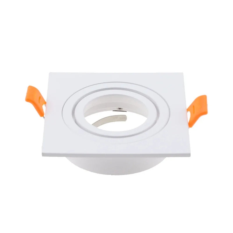 ចង្កៀង JOYINLED អាលុយមីញ៉ូម GU10 MR16 អាចលៃតម្រូវបាន រាងមូល ការ៉េ ពណ៌ខ្មៅ/ស/ប្រាក់ ស៊ុមចង្កៀង LED សម្រាប់ដាក់ចង្កៀង GU10 Downlight