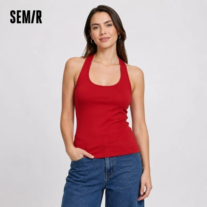 Semir Womens Tank Top 2026 Short Style Cool Feeling Moisture Wicking Quick Dry Halter With Padded