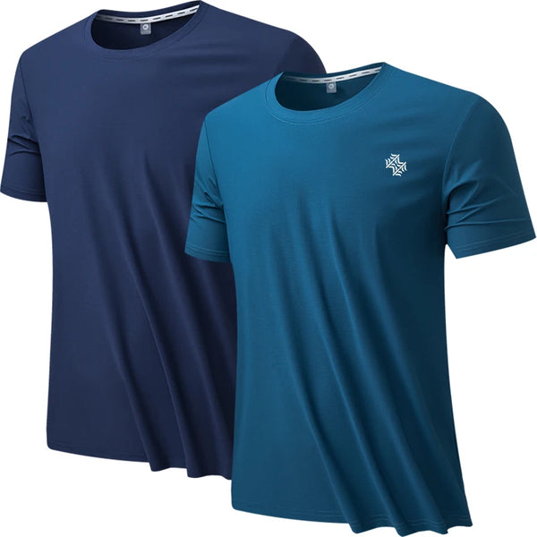 2pcs Men/Woman Breathable Fast Drying Running Sports Fitness Breathable Comfortable Short Sleeve T-Shirt Casual Light Gym Tops