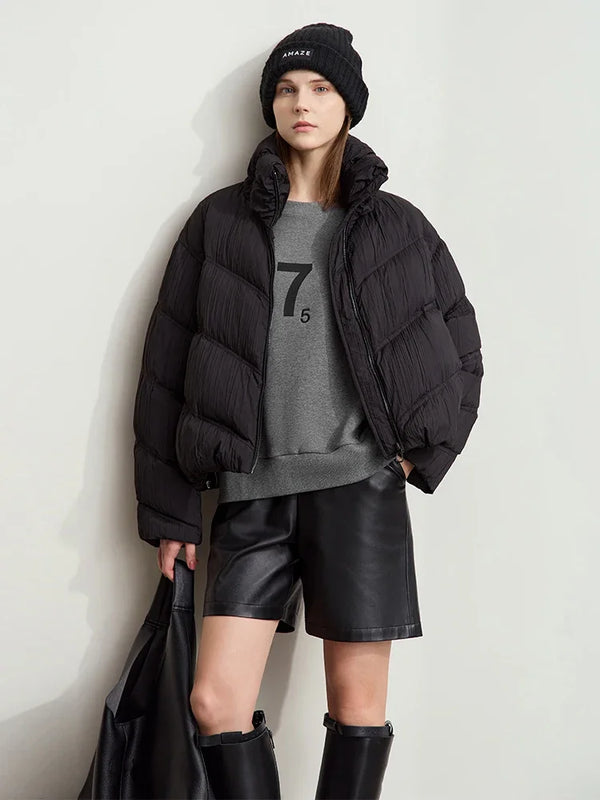 អាវយឺត Amii Minimalist Casual Pullover បោះពុម្ព O-Neck ឆ្នាំ ២០២៦ សម្លៀកបំពាក់កក់ក្តៅរដូវរងាសម្រាប់ស្ត្រី អាវរោមចៀមប៉ាក់រលុង 12444077