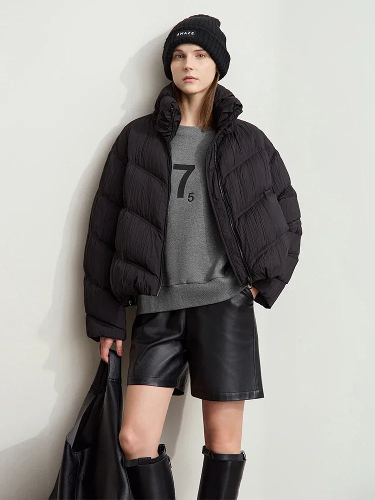 អាវយឺត Amii Minimalist Casual Pullover បោះពុម្ព O-Neck ឆ្នាំ ២០២៦ សម្លៀកបំពាក់កក់ក្តៅរដូវរងាសម្រាប់ស្ត្រី អាវរោមចៀមប៉ាក់រលុង 12444077