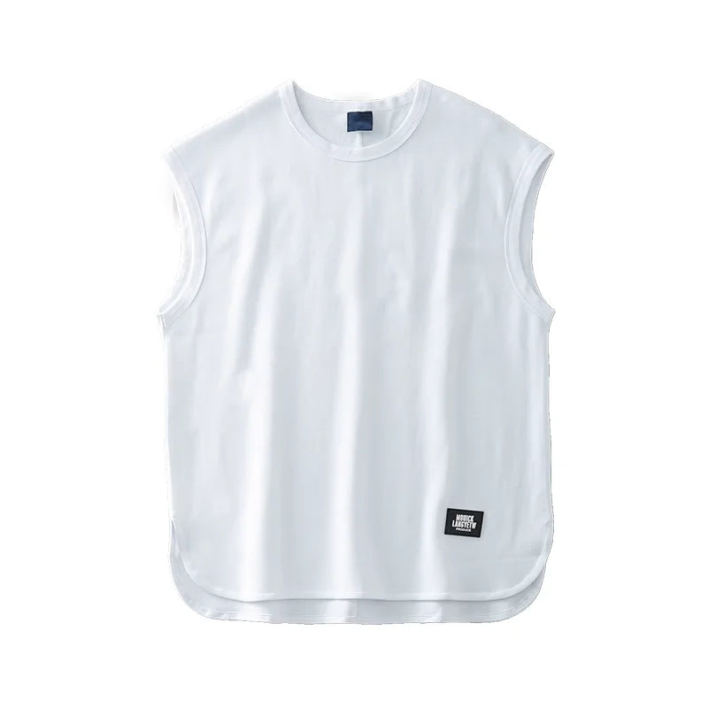 DUKEEN Heavyweight Pique Fabrics Tank Top Men 2024 Summer Sports Fitnesssleeveless T-Shirt Loose Solid Color Tops